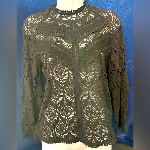 Odd Molly Tops - Odd Molly - Crochet Lace Blouse - SIZE 2 (SM)